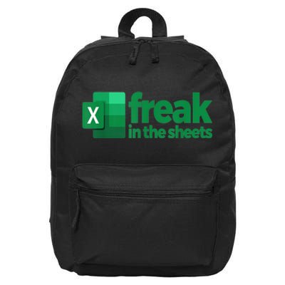 Freak In The Sheets Excel Funny Office 16 in Basic Backpack