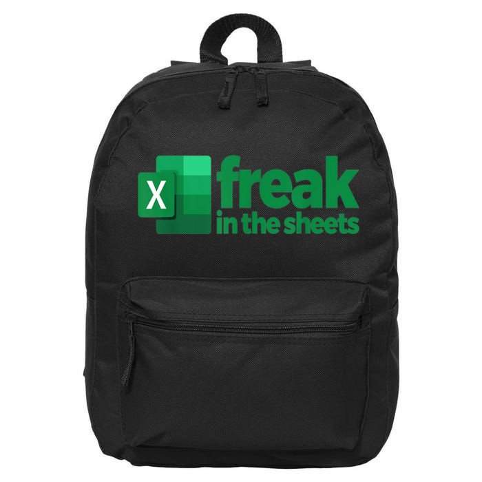 Freak In The Sheets Excel Funny Office 16 in Basic Backpack