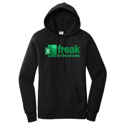 Freak In The Sheets Excel Funny Office Women's Pullover Hoodie