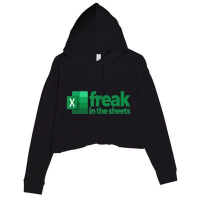 Freak In The Sheets Excel Funny Office Crop Fleece Hoodie