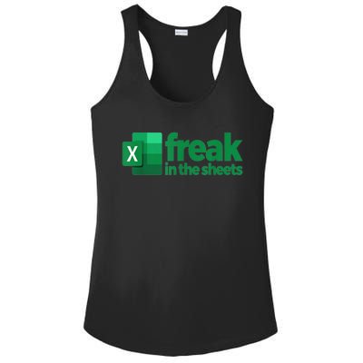 Freak In The Sheets Excel Funny Office Ladies PosiCharge Competitor Racerback Tank