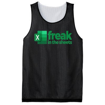 Freak In The Sheets Excel Funny Office Mesh Reversible Basketball Jersey Tank