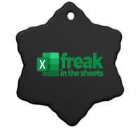 Freak In The Sheets Excel Funny Office Ceramic Star Ornament