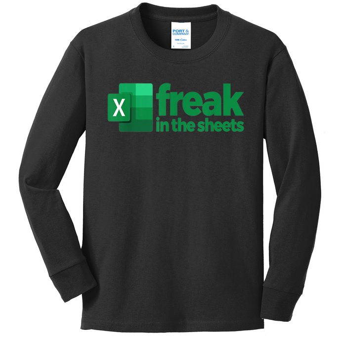 Freak In The Sheets Excel Funny Office Kids Long Sleeve Shirt