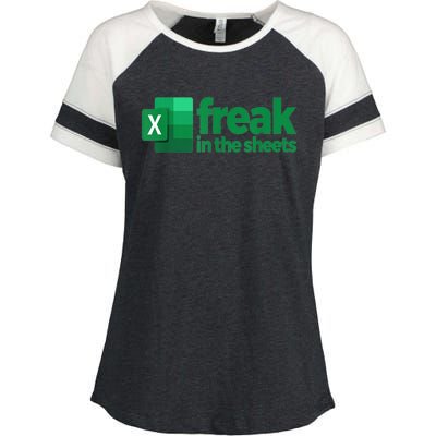 Freak In The Sheets Excel Funny Office Enza Ladies Jersey Colorblock Tee