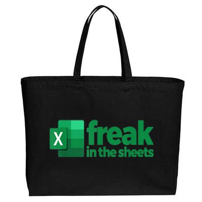 Freak In The Sheets Excel Funny Office Cotton Canvas Jumbo Tote