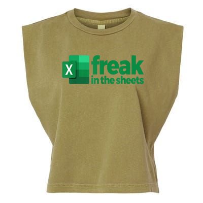 Freak In The Sheets Excel Funny Office Garment-Dyed Women's Muscle Tee