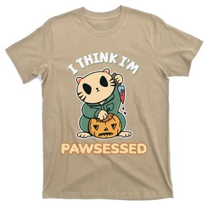 Funny I Think Im Pawsessed Possessed Fur Parent Halloween T-Shirt