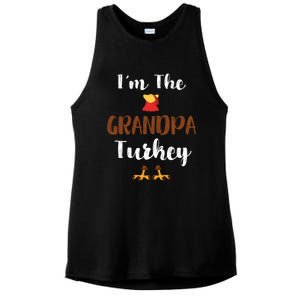 Funny Im The Grandpa Turkey Thanksgiving Family Matching Gift Ladies PosiCharge Tri-Blend Wicking Tank