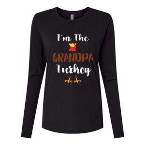 Funny Im The Grandpa Turkey Thanksgiving Family Matching Gift Womens Cotton Relaxed Long Sleeve T-Shirt