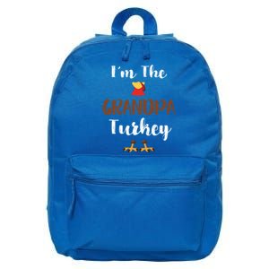 Funny Im The Grandpa Turkey Thanksgiving Family Matching Gift 16 in Basic Backpack