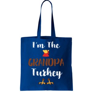 Funny Im The Grandpa Turkey Thanksgiving Family Matching Gift Tote Bag