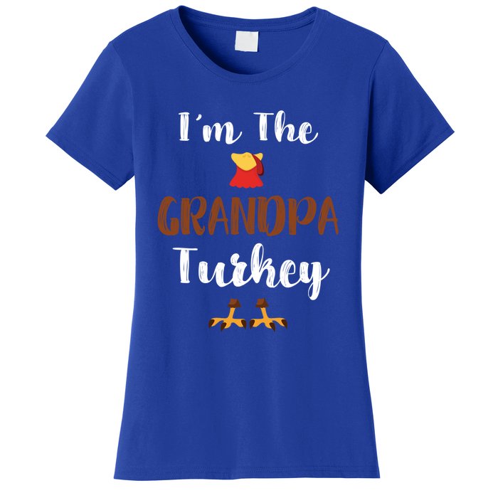 Funny Im The Grandpa Turkey Thanksgiving Family Matching Gift Women's T-Shirt