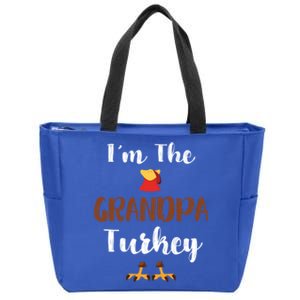 Funny Im The Grandpa Turkey Thanksgiving Family Matching Gift Zip Tote Bag