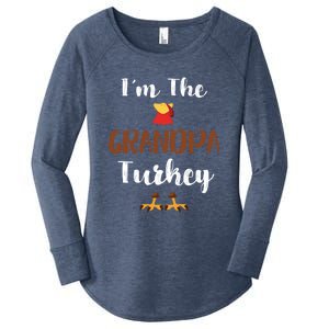 Funny Im The Grandpa Turkey Thanksgiving Family Matching Gift Women's Perfect Tri Tunic Long Sleeve Shirt