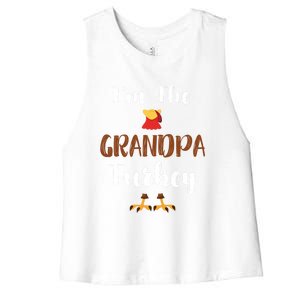 Funny Im The Grandpa Turkey Thanksgiving Family Matching Gift Women's Racerback Cropped Tank