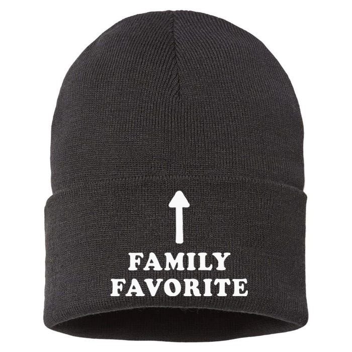 Favorite In The Family Mom Dad Brother Sister Sibling Sustainable Knit Beanie