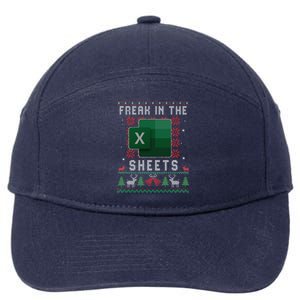 Freak In The Sheets Excel Ugly Christmas Sweater Funny  7-Panel Snapback Hat