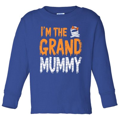 Funny IM The Grand Mummy Grandmother Halloween Costume Gift Toddler Long Sleeve Shirt