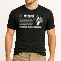 Funny Information Technology Support Computer Tech It Wizard Cooling Performance Crew T-Shirt