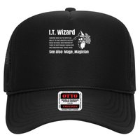 Funny Information Technology Support Computer Tech It Wizard Trucker Hat