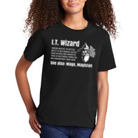 Funny Information Technology Support Computer Tech It Wizard Kids T-Shirt