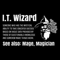 Funny Information Technology Support Computer Tech It Wizard Kids T-Shirt