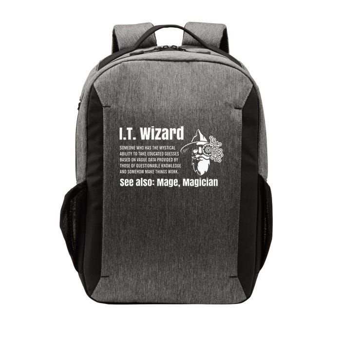 Funny Information Technology Support Computer Tech It Wizard Vector Backpack