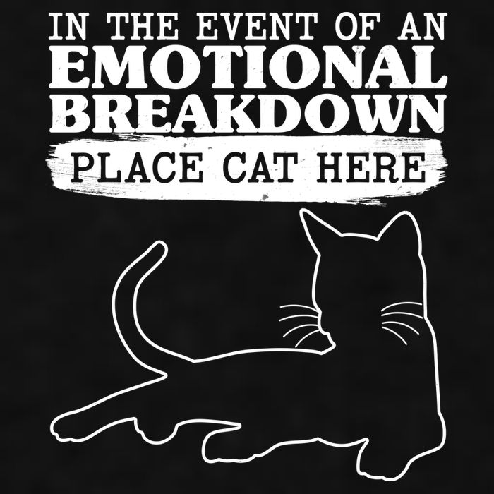 Funny In The Event Of An Emotional Breakdown Place Cat Here Ladies PosiCharge Tri-Blend Wicking Tank