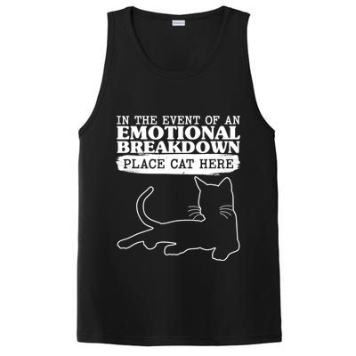 Funny In The Event Of An Emotional Breakdown Place Cat Here PosiCharge Competitor Tank