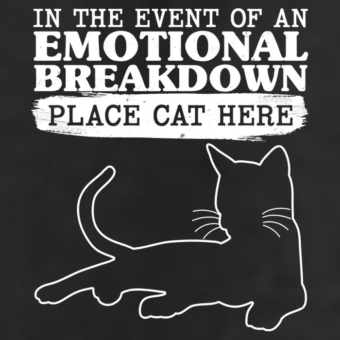Funny In The Event Of An Emotional Breakdown Place Cat Here Microfiber Hand Towel
