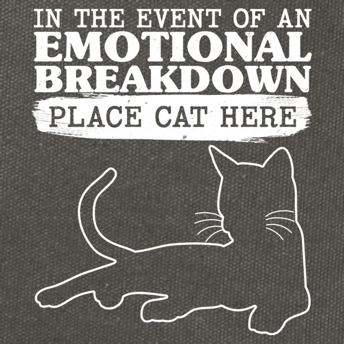 Funny In The Event Of An Emotional Breakdown Place Cat Here Cotton Canvas Backpack