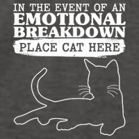 Funny In The Event Of An Emotional Breakdown Place Cat Here Vector Backpack