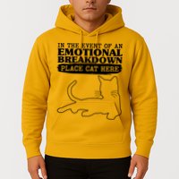 Funny In The Event Of An Emotional Breakdown Place Cat Here Hoodie