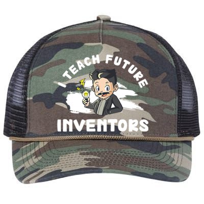 Funny I Teach Future Inventors For Innovation Tech Professor Great Gift Retro Rope Trucker Hat Cap