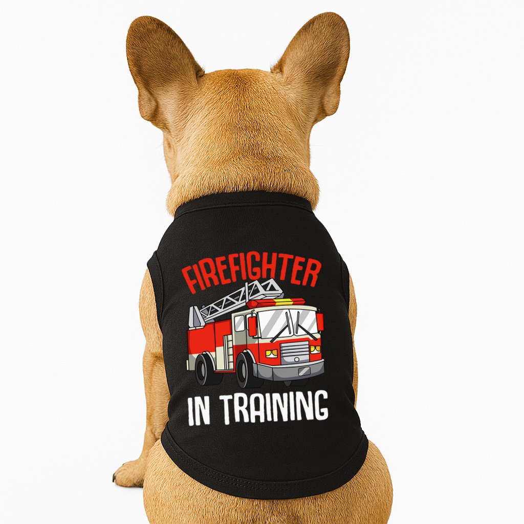 Firefighter in Training Fireman funny Firefighting Doggie Tank