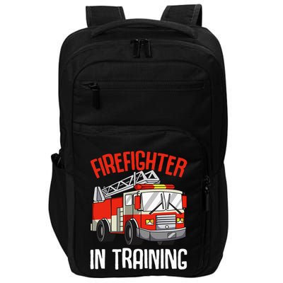 Firefighter in Training Fireman funny Firefighting Impact Tech Backpack