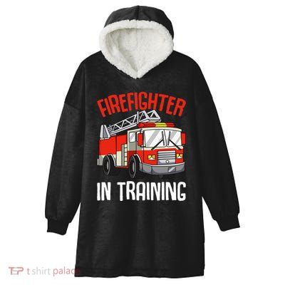 Firefighter in Training Fireman funny Firefighting Hooded Wearable Blanket