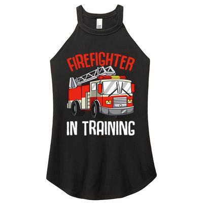Firefighter in Training Fireman funny Firefighting Women's Perfect Tri Rocker Tank