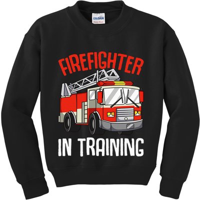 Firefighter in Training Fireman funny Firefighting Kids Sweatshirt