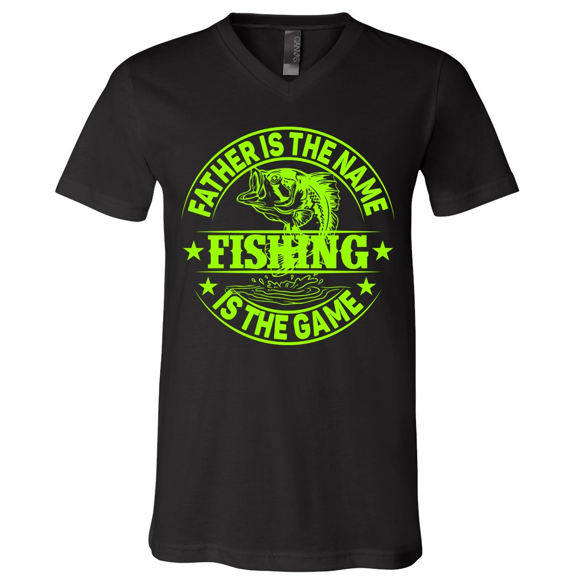 Father Is The Name Fishing Is The Game V-Neck T-Shirt