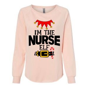 Funny Im The Nurse Elf Costumes Christmas Family Matching Gift Womens California Wash Sweatshirt