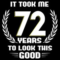 Funny It Took Me 72 Years To Look This Good Happy 72nd Birthday 16 in Basic Backpack