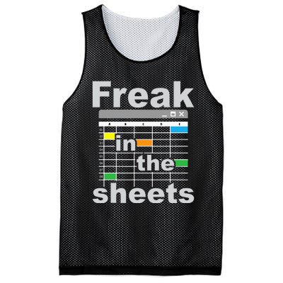 Freak In The Sheets Funny Accountant Analyst Secretary Mesh Reversible Basketball Jersey Tank