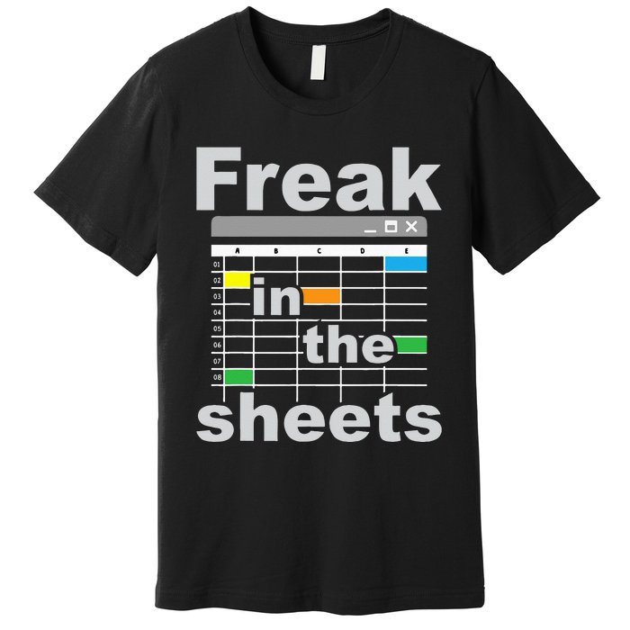 Freak In The Sheets Funny Accountant Analyst Secretary Premium T-Shirt