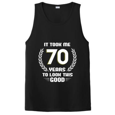 Funny It Took Me 70 Years To Look This Good Happy 70th Birthday PosiCharge Competitor Tank