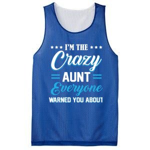 Funny I'm The Crazy Aunt Everyone Warned You About Gift Mesh Reversible Basketball Jersey Tank