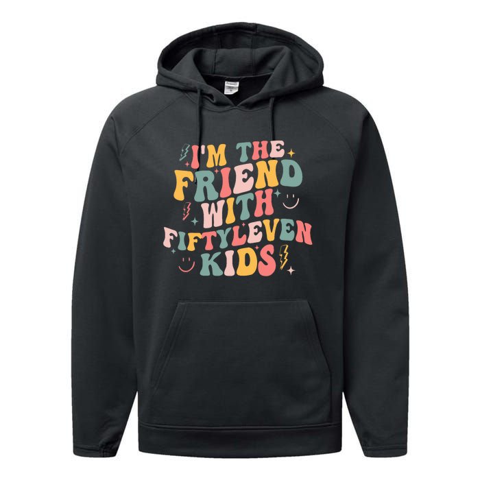 Funny Im The Friend With Fiftyleven K.I.D.S Sarcastic Performance Fleece Hoodie