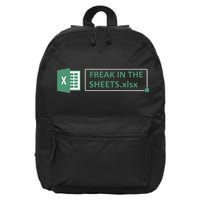 Freak In The Sheets Funny Excel 16 in Basic Backpack