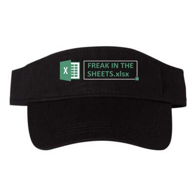 Freak In The Sheets Funny Excel Valucap Bio-Washed Visor